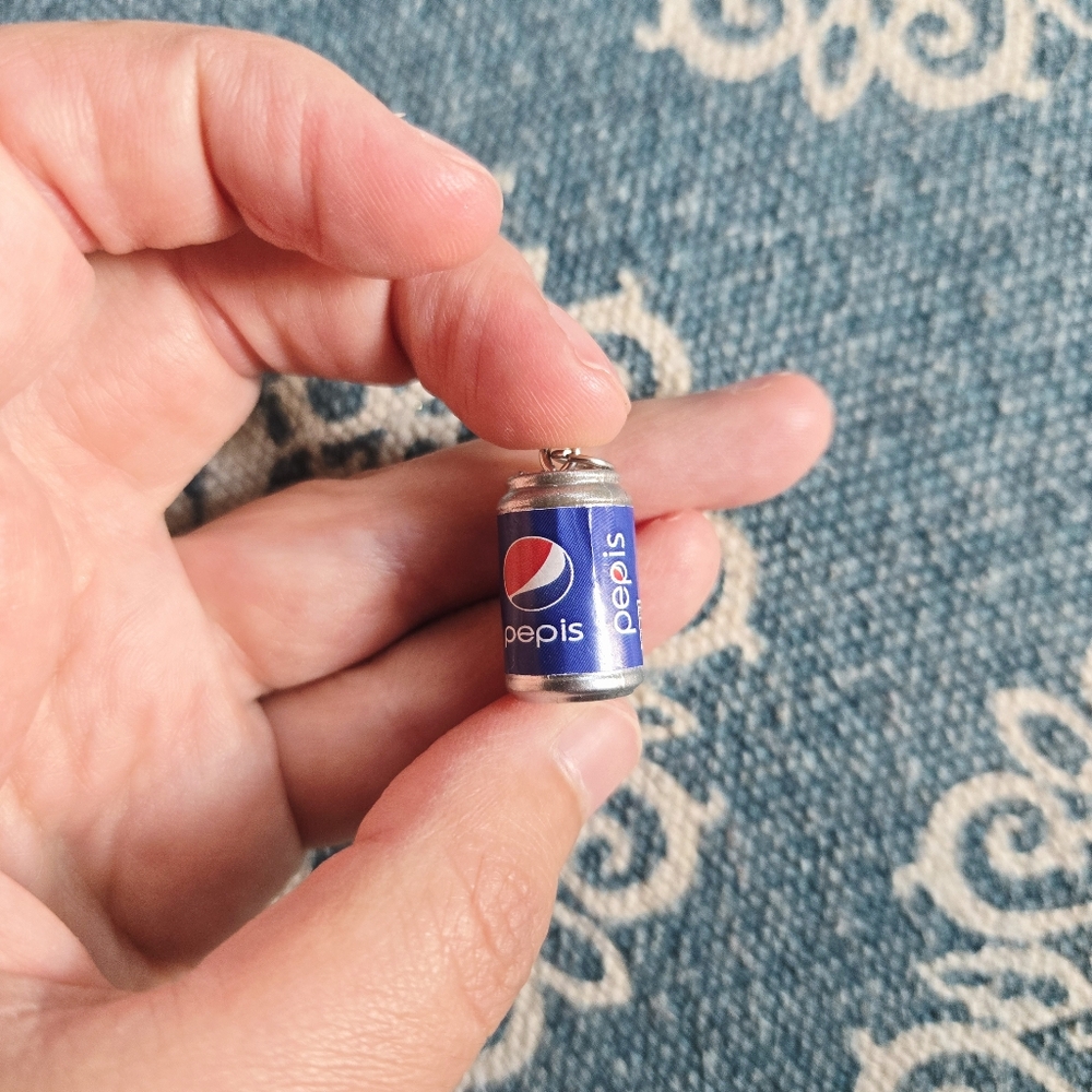 Dainty Silver Pepsi Pepis Pendant - Picture 4 of 6